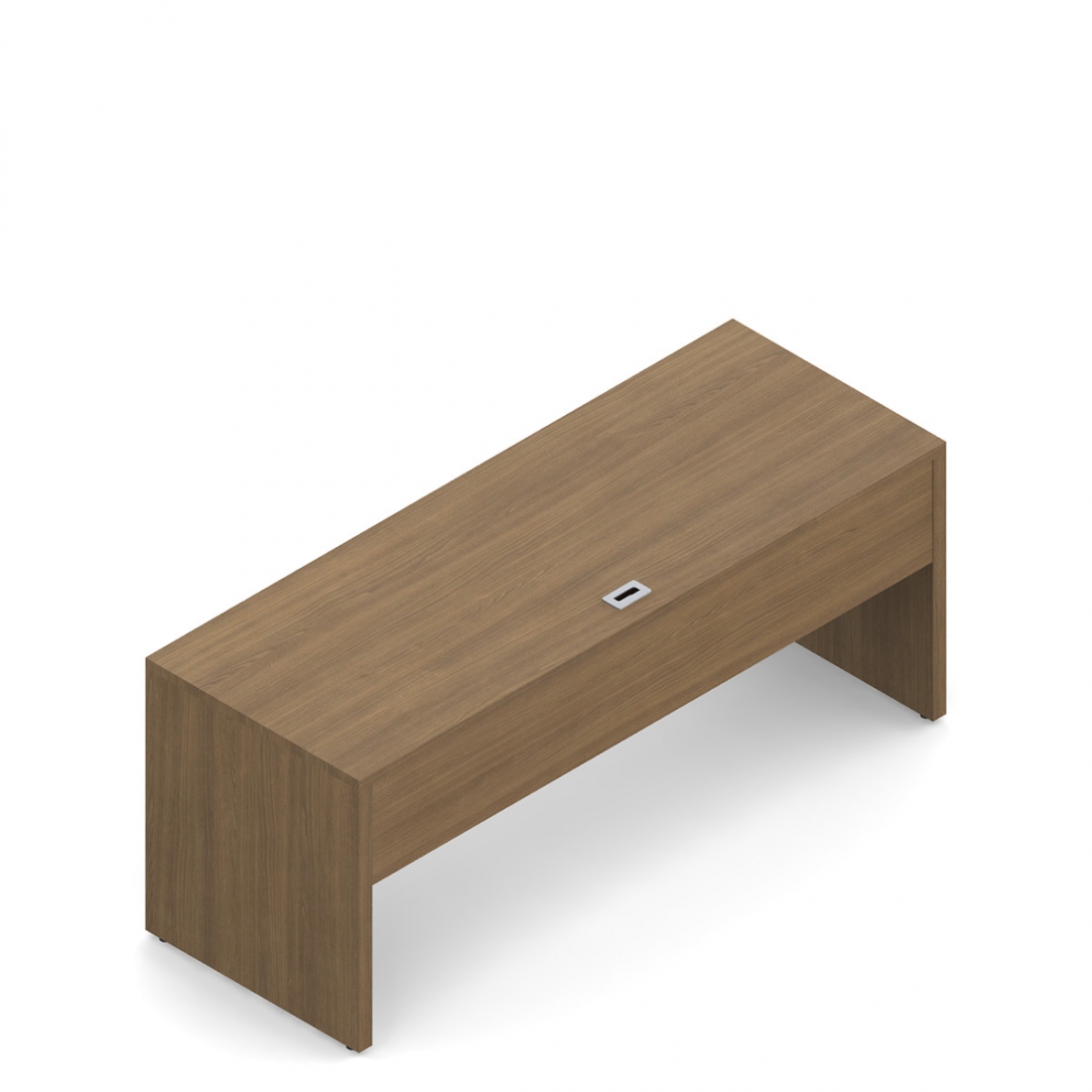 Retour autoportant de 27 po H, panneaux latéraux en mélamine, 66 po L x 24 po P