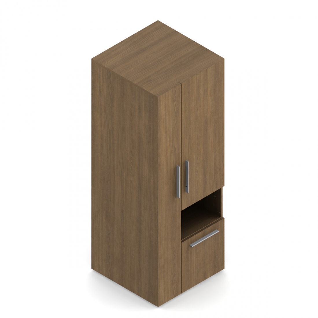 Rangement personnel de 66 po H, penderie de 27 po H - tablette, tiroir pour recyclage et déchet – gauche