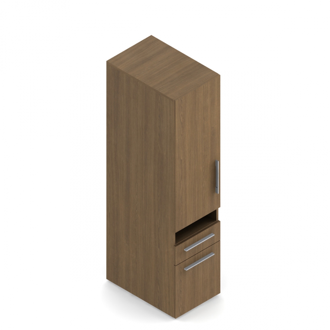 Armoire de rangement de 66 po H, porte à 27 po H avec tablette, tiroir de rangement et tiroir classeur - gauche
