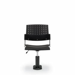 Siège fonctionnel sans accoudoirs avec assise et dossier en polypropylène et piétement sur socle Sièges sur socle – Sièges pour salle de formation – Siège fonctionnel sans accoudoirs avec assise et dossier en polypropylène et piétement sur socle