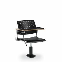 Siège fonctionnel avec tablette-écritoire à droite, assise et dossier en polypropylène et piétement sur socle Sonic - Siège pour salle de formation - Sièges pour salle de formation - Siège fonctionnel avec tablette-écritoire à droite, assise et dossier en polypropylène et piétement sur socle