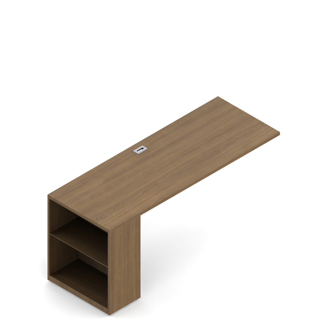 Retour affleurant avec bibliothèque, 66 po L x 24 po P, gauche