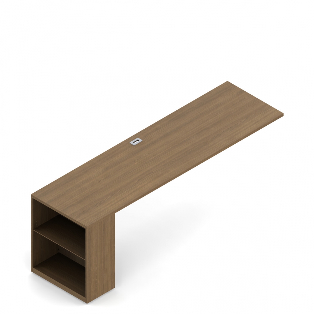 Retour chevauchant avec bibliothèque, 84 po L x 24 po P, gauche