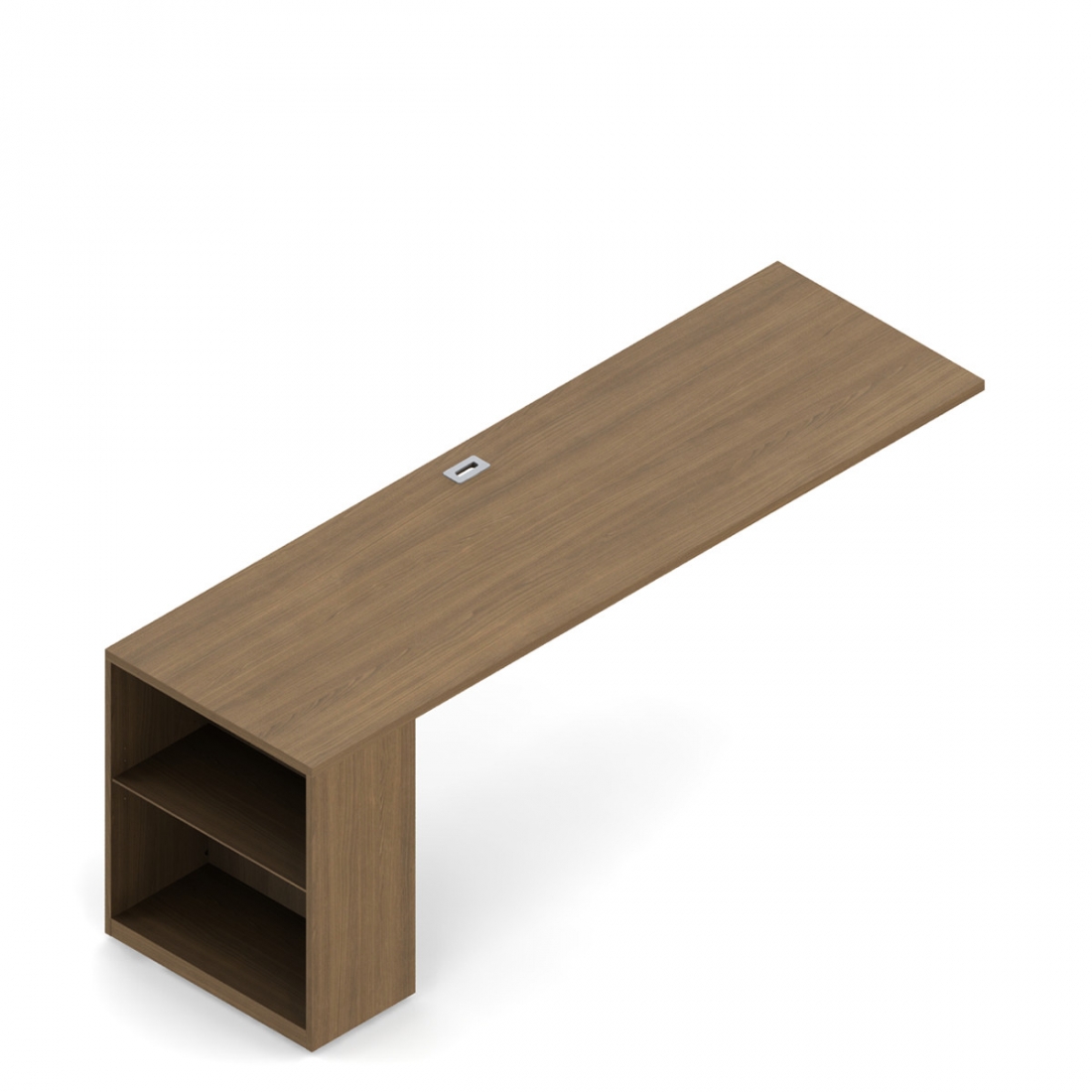 Retour affleurant avec bibliothèque, 78 po L x 24 po P, gauche