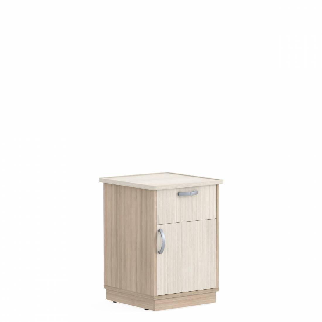 Bedside Cabinet with Thermofoil Spillguard Top & Front, Plinth Base, Drawer, Right Opening Door