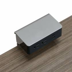Clamp Mount 2 Power/2 USB-A&C Module, Black with Silver Bracket Model Thumbnail