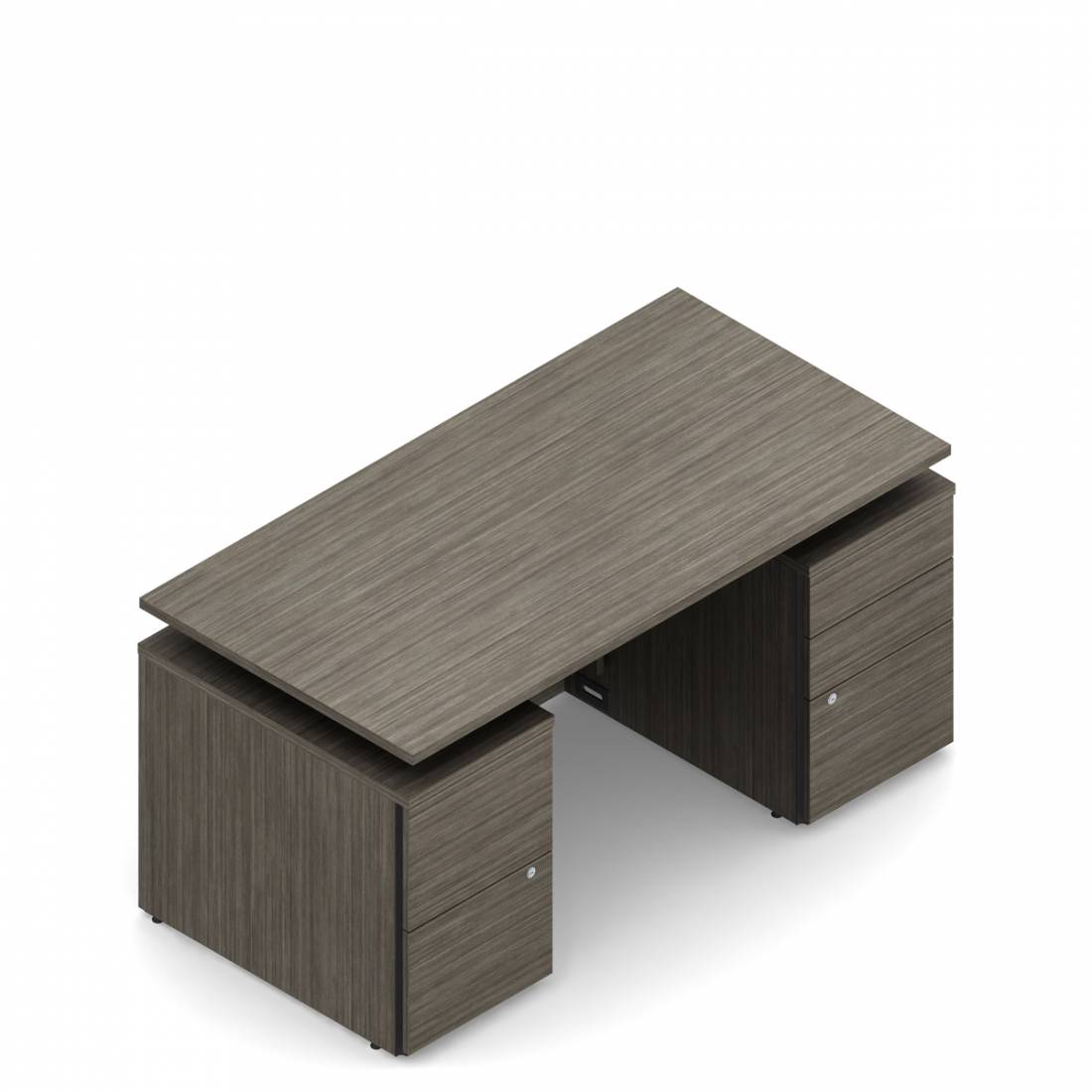 Double Pedestal Desk for Height Adjustable Base, 60