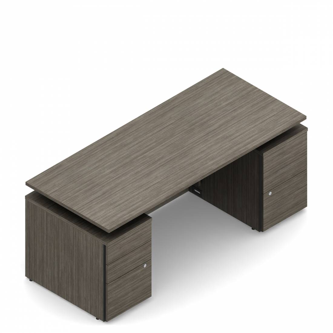 Double Pedestal Desk for Height Adjustable Base, 84