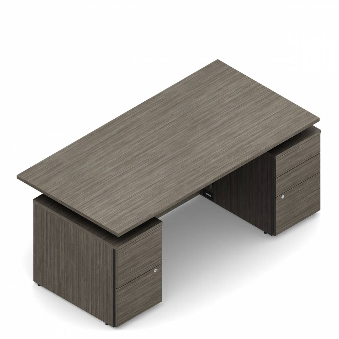 Double Pedestal Desk for Height Adjustable Base, 84