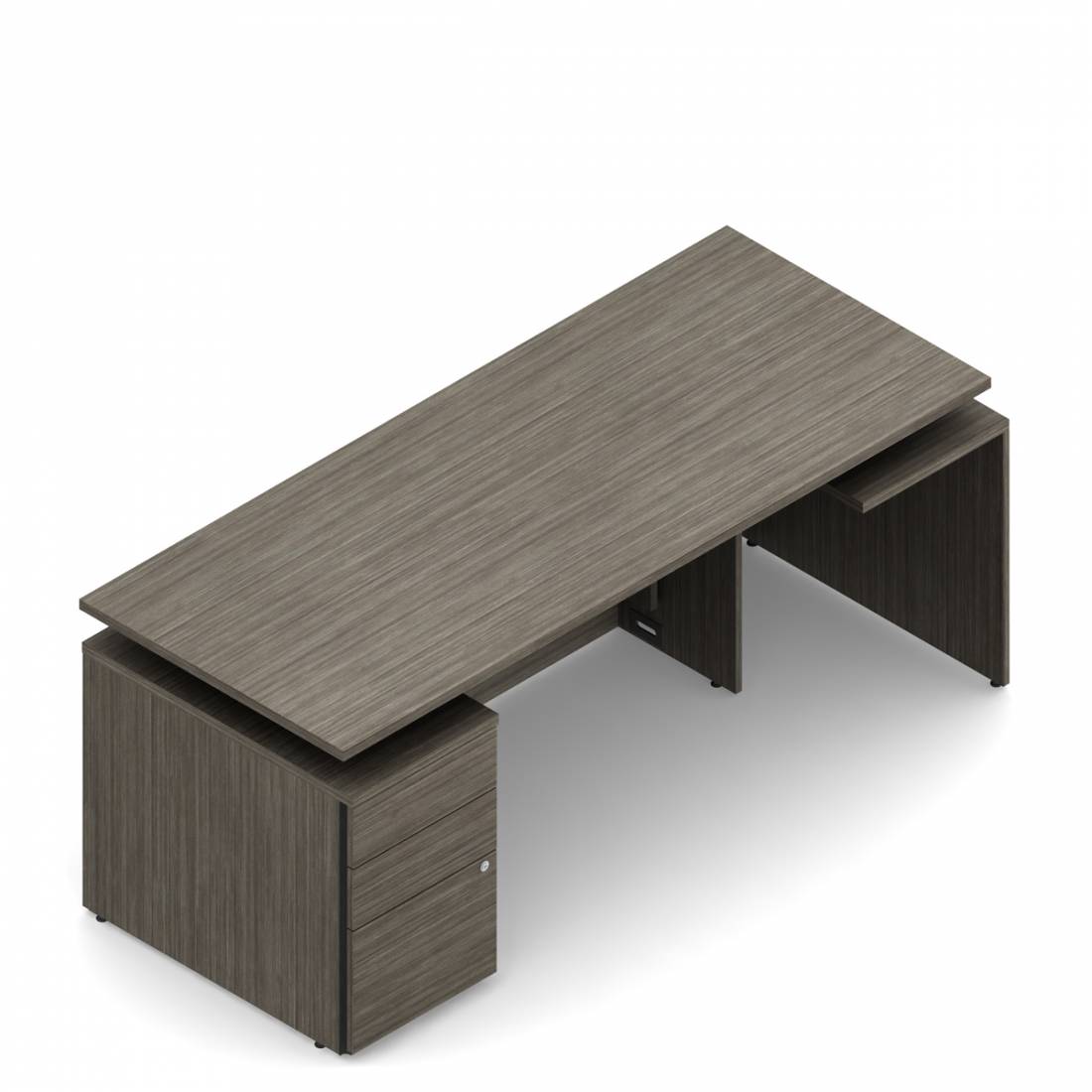 Single Pedestal Desk for Height Adjustable Base, 84