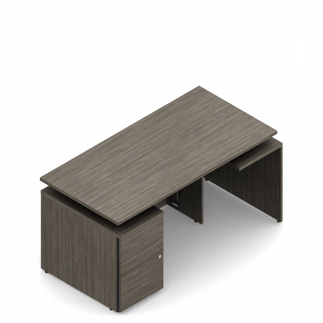 Single Pedestal Desk for Height Adjustable Base, 60