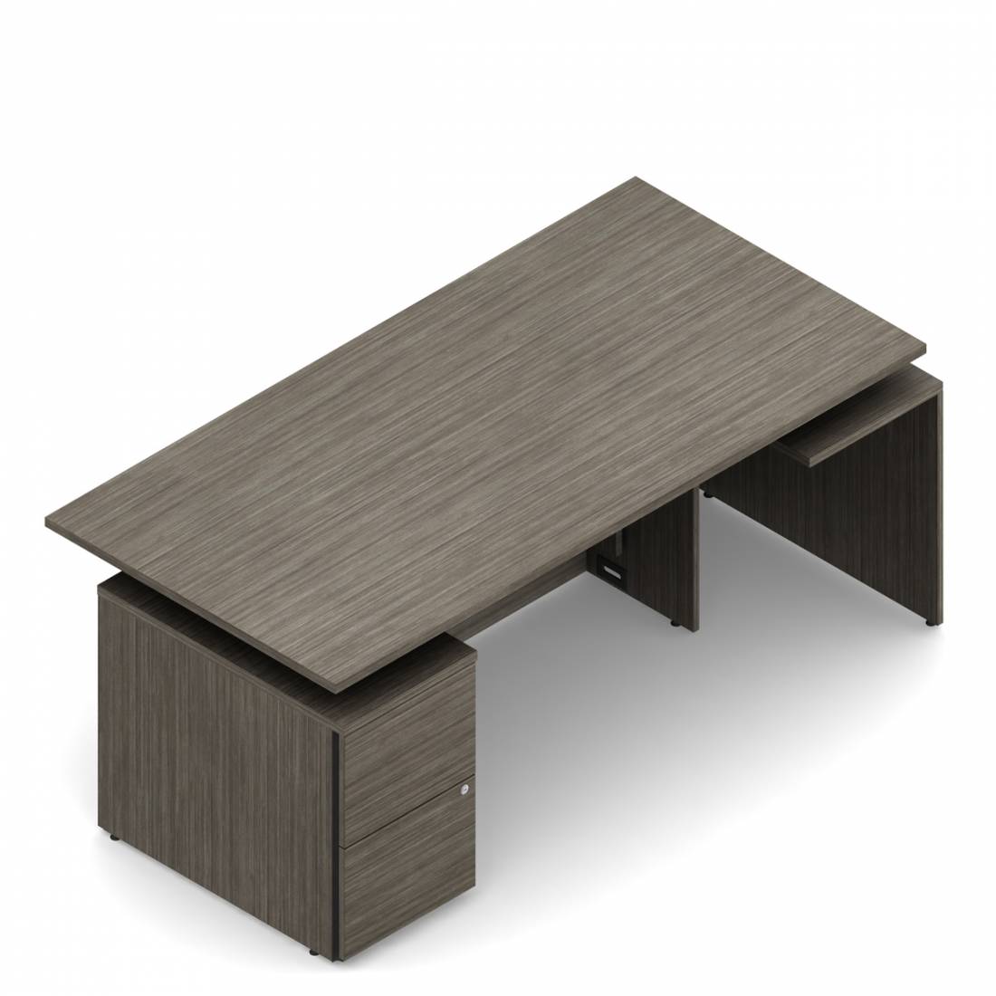 Single Pedestal Desk for Height Adjustable Base, 84