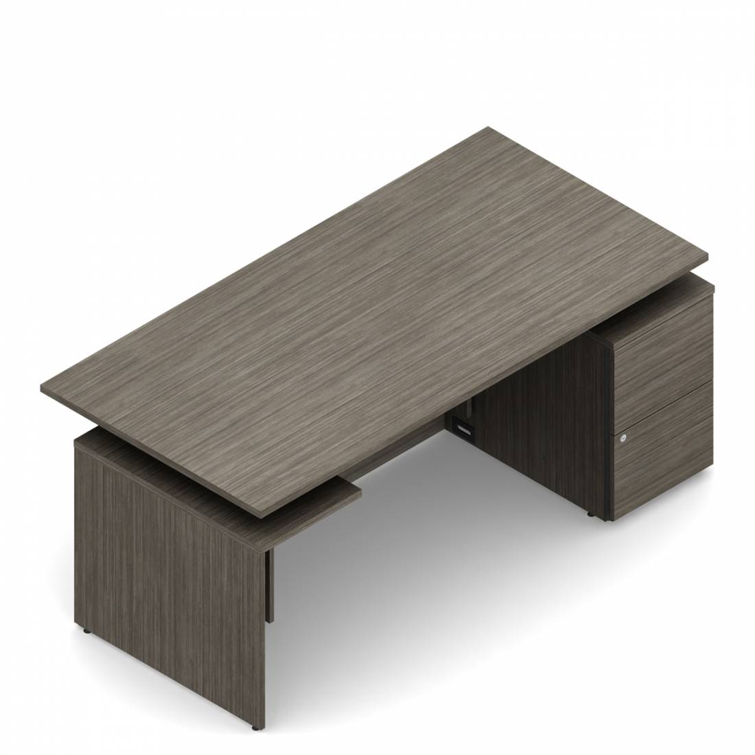 Single Pedestal Desk for Height Adjustable Base, 84