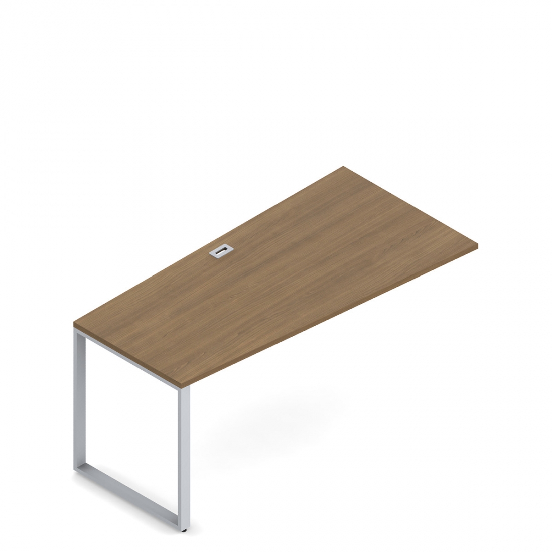 Retour chevauchant en biseau avec pieds en métal, 60 po L x 30 po P, gauche