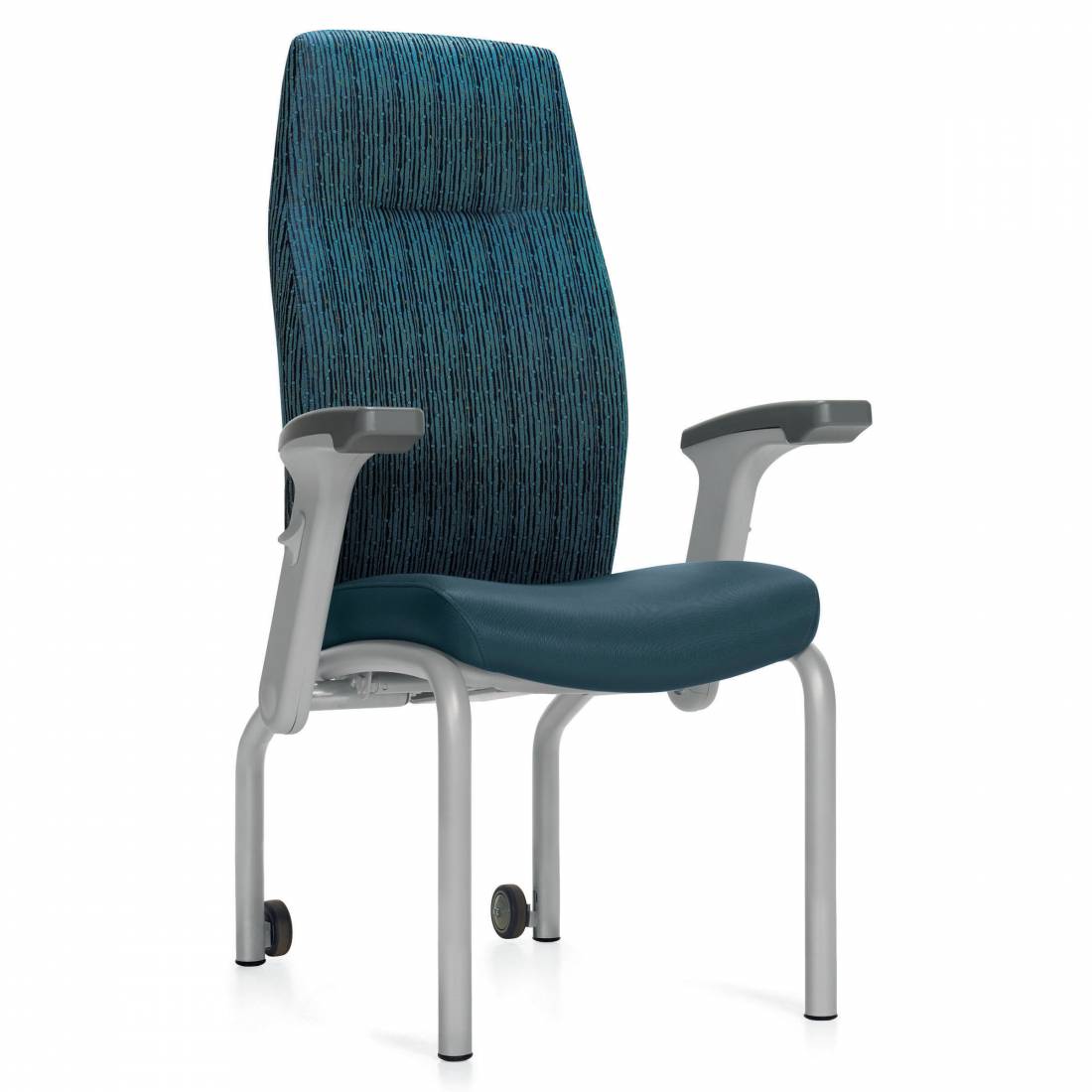 Chaise de patient à dossier haut, Schukra et appui-tête, assise fixe à 18,5 po