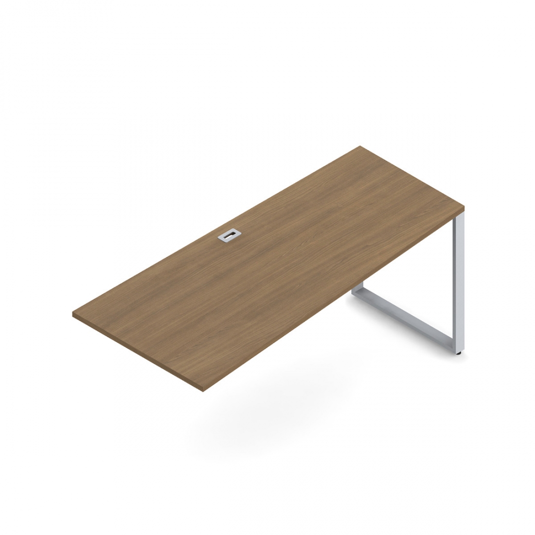 Retour chevauchant en biseau, avec pieds en métal, 66 po L x 30 po P, droite