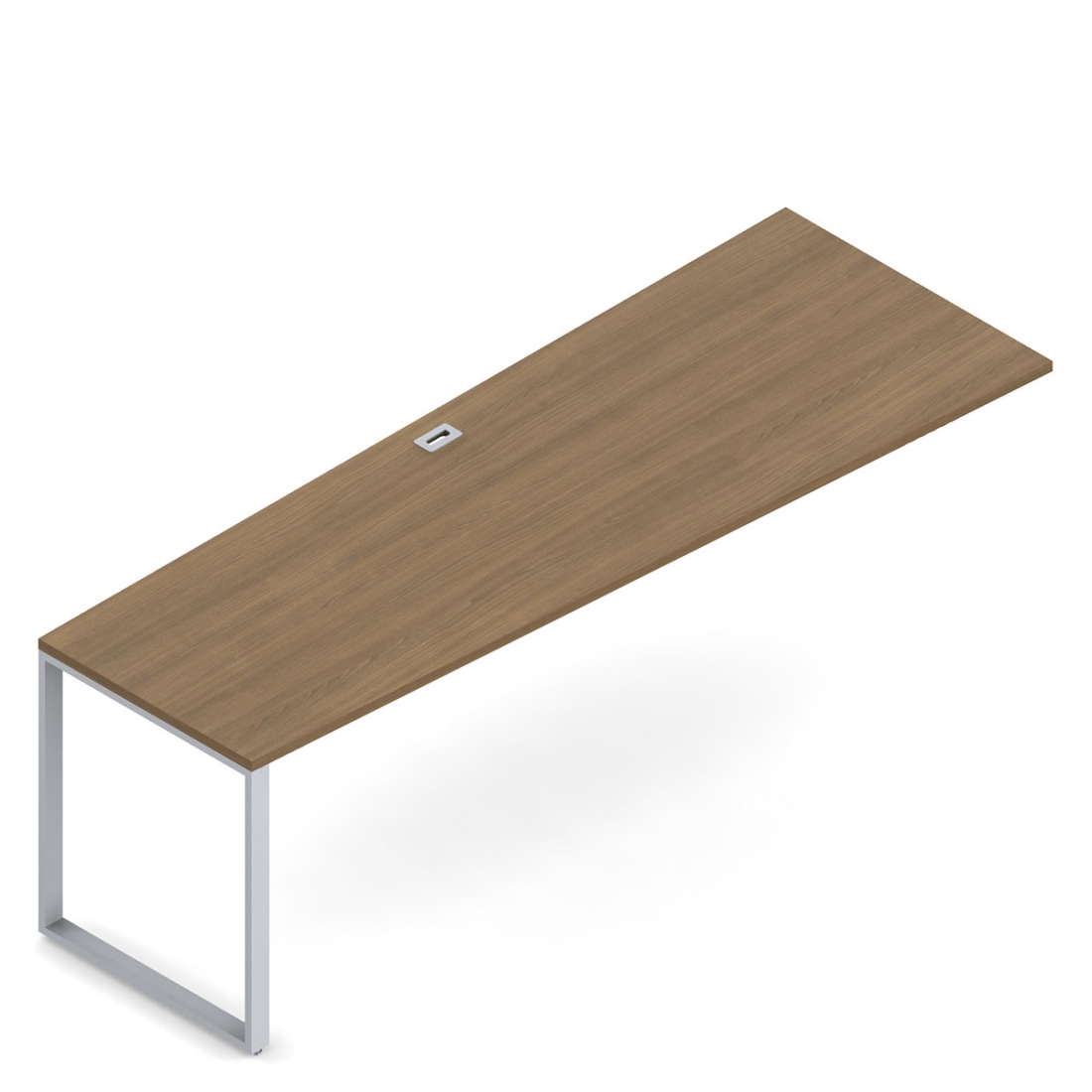 Retour chevauchant en biseau, avec pieds en métal, 84 po L x 30 po P, gauche