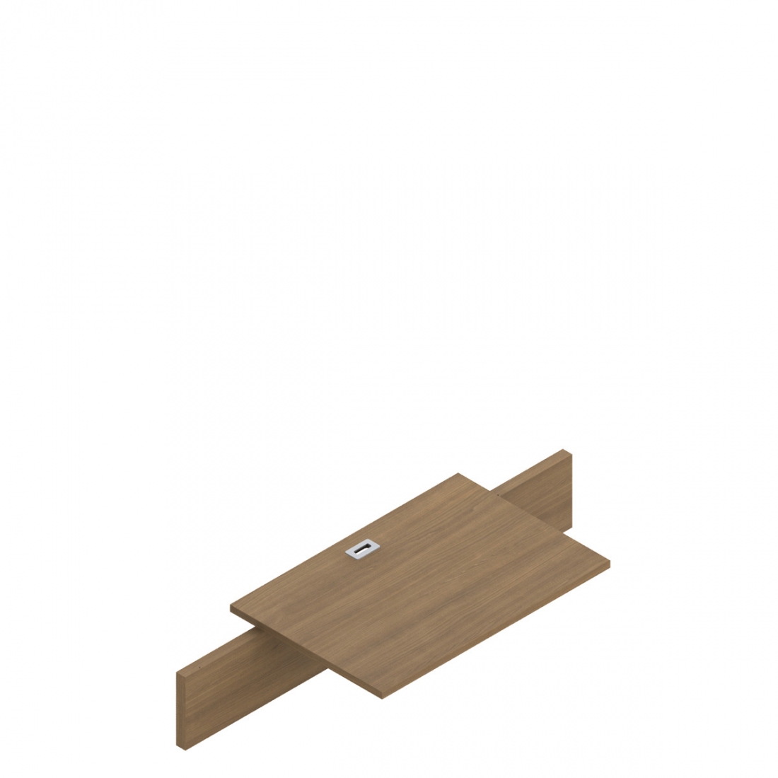 Surface de transition affleurante pour bureaux avec panneaux latéraux en mélamine, 36 po L x 24 po P