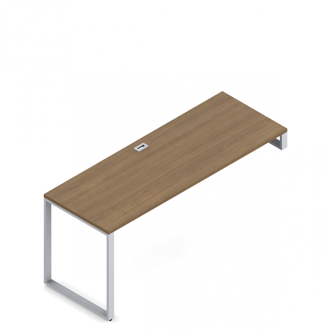 Overlapping Return, Metal Legs, Spacer for 23”H Credenza, 66