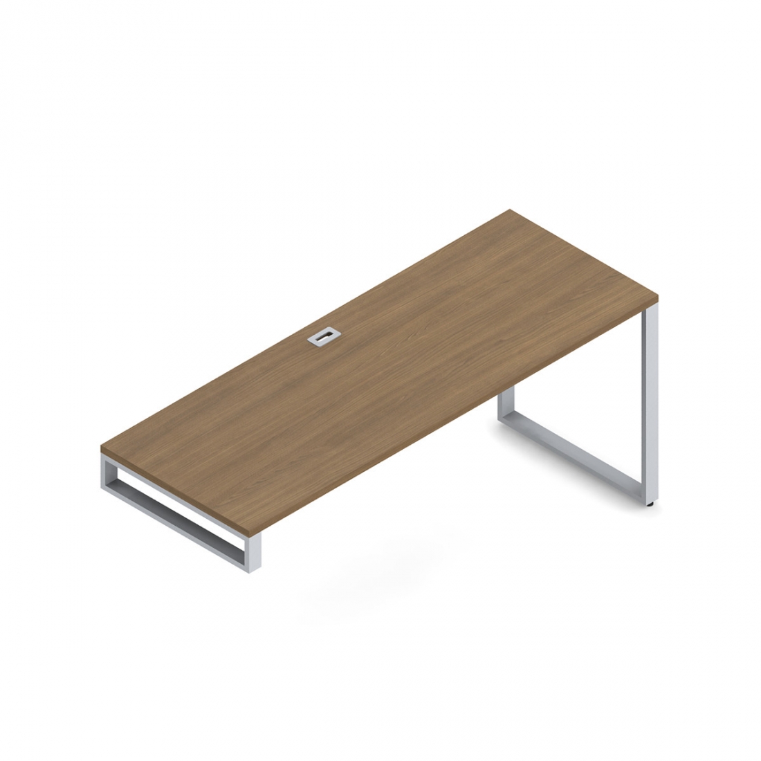 Overlapping Return, Metal Legs, Spacer for 23”H Credenza, 66