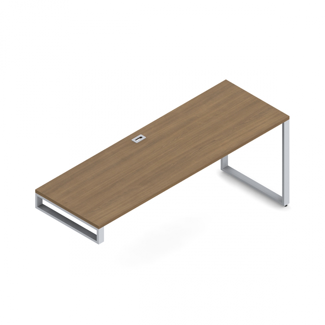 Overlapping Return, Metal Legs, Spacer for 23”H Credenza, 72