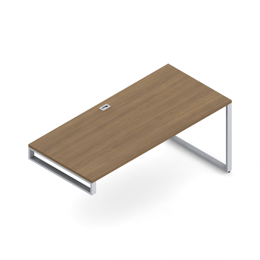 Retour chevauchant, avec pieds en métal et espaceur pour bahut de 23 po H, 66 po L x 30 po P, droite