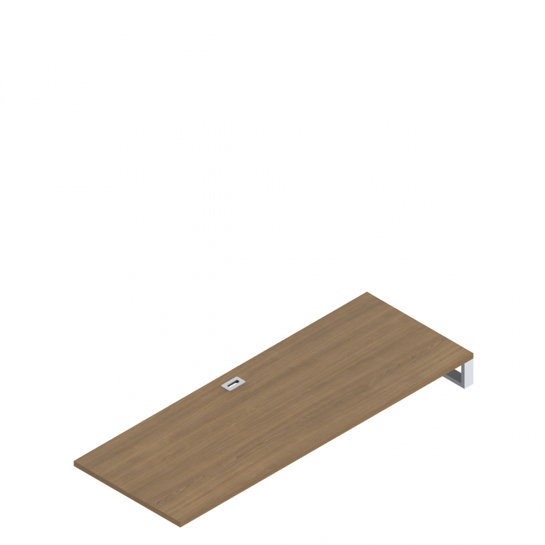 Surface de transition chevauchante avec espaceur en métal pour bahut de 23 po H x 66 po L x 24 po P, droite