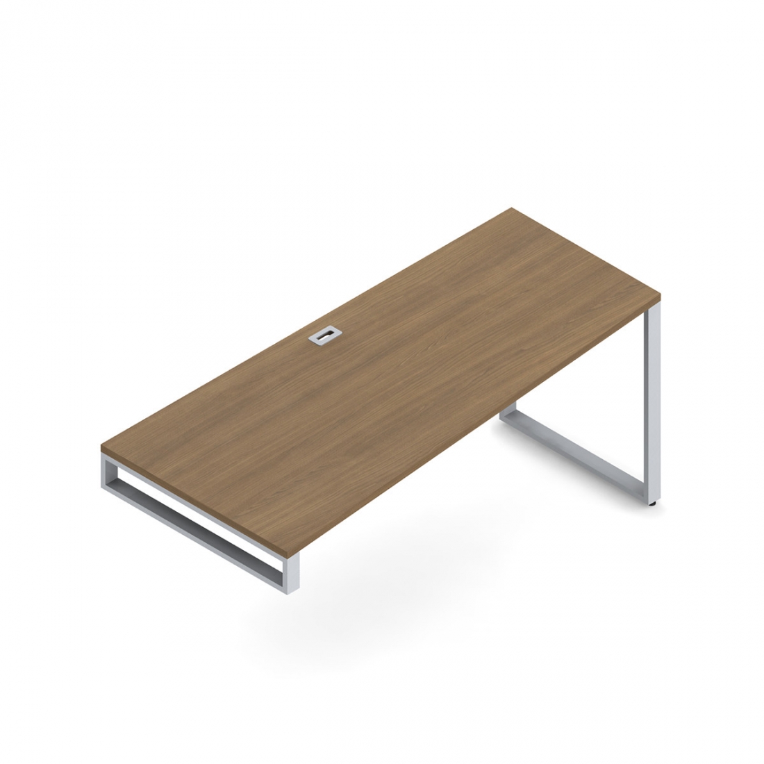 Retour chevauchant en biseau, avec pieds en métal et espaceur pour bahut de 23 po H, 66 po L x 30 po P, droite