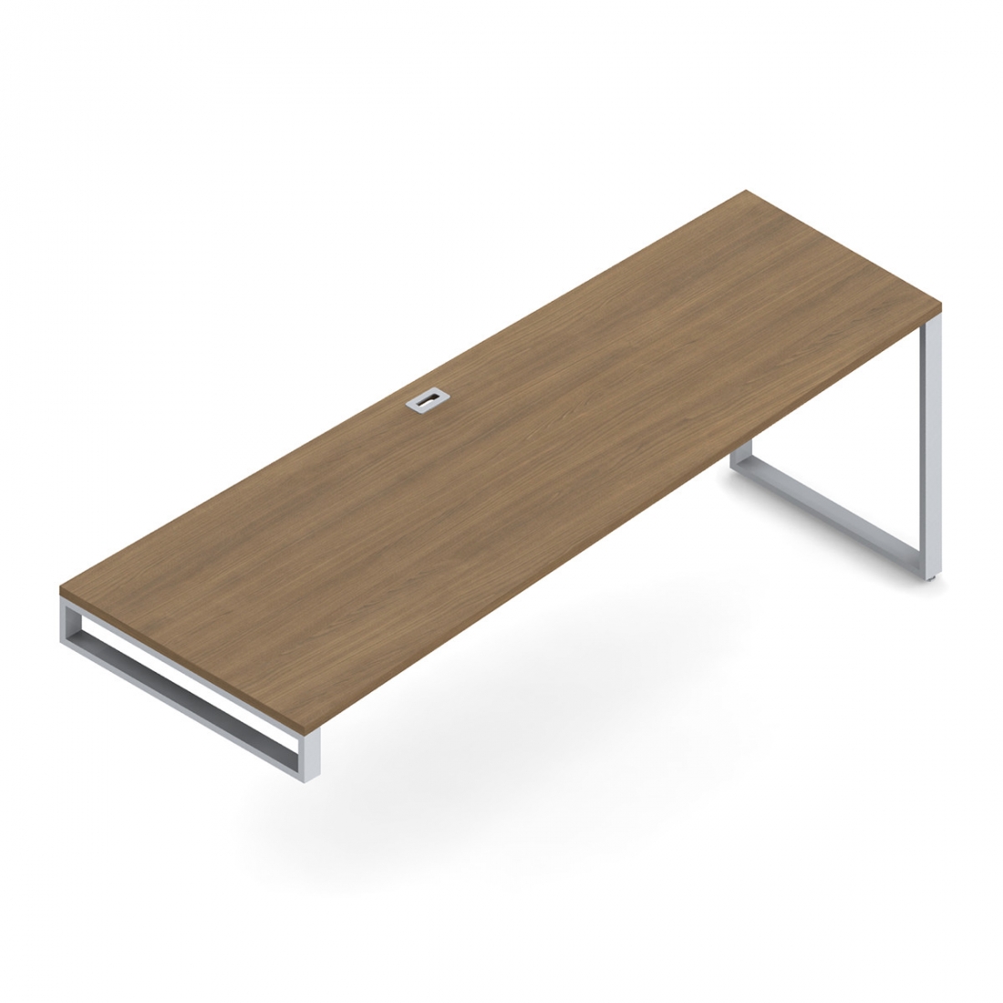 Retour chevauchant en biseau, avec pieds en métal et espaceur pour bahut de 23 po H, 84 po L x 30 po P, droite