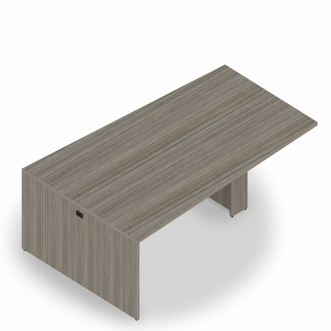 Table multimédia avec îlot en biseau avec piétement à profil fin, 36,5 po H x 96 po L x 48 po P