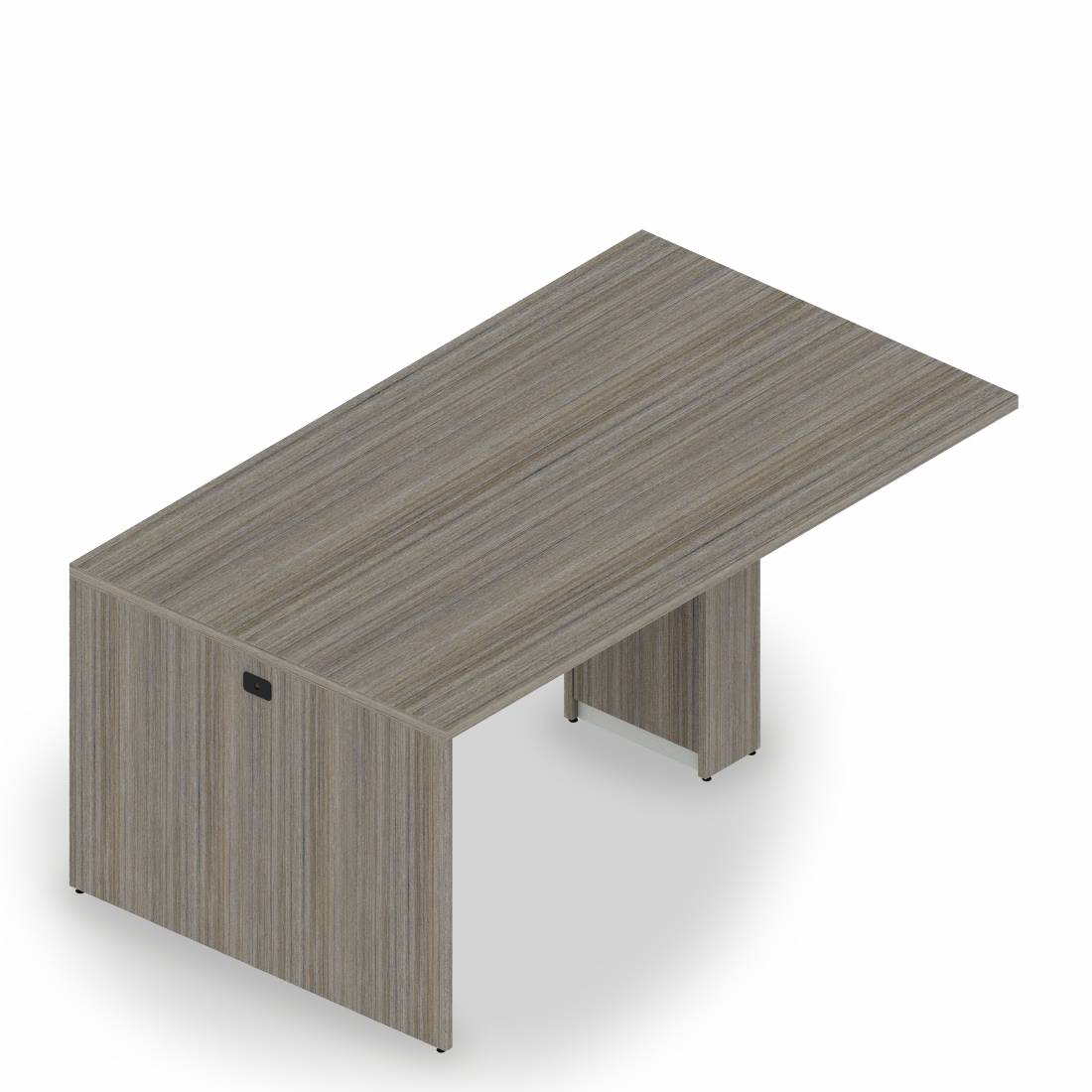 Table multimédia avec îlot rectangulaire avec piétement à profil fin, 36,5 po H x 84 po L x 48 po P