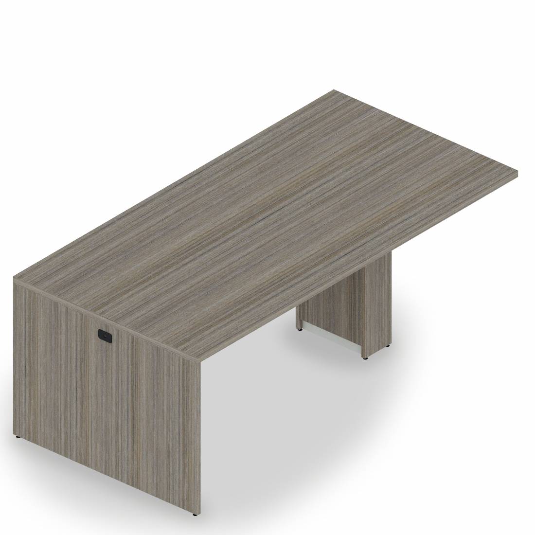Table multimédia avec îlot rectangulaire avec piétement à profil fin, 36,5 po H x 96 po L x 48 po P