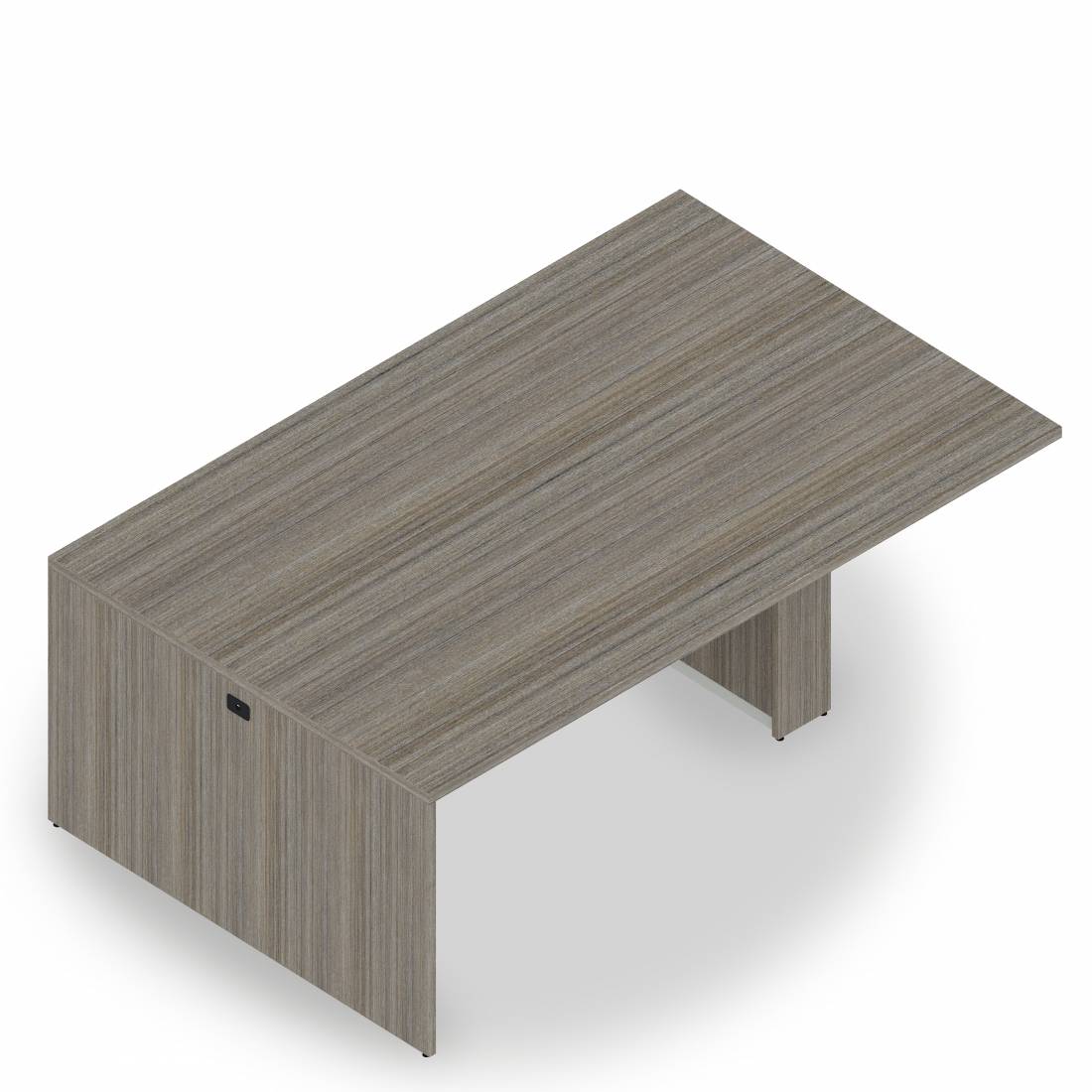 Table multimédia avec îlot rectangulaire avec piétement à profil fin, 36,5 po H x 96 po L x 60 po P