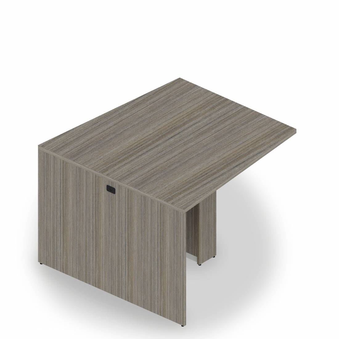 Table multimédia avec îlot en biseau avec piétement à profil fin, 42,5 po H x 60 po L x 48 po P