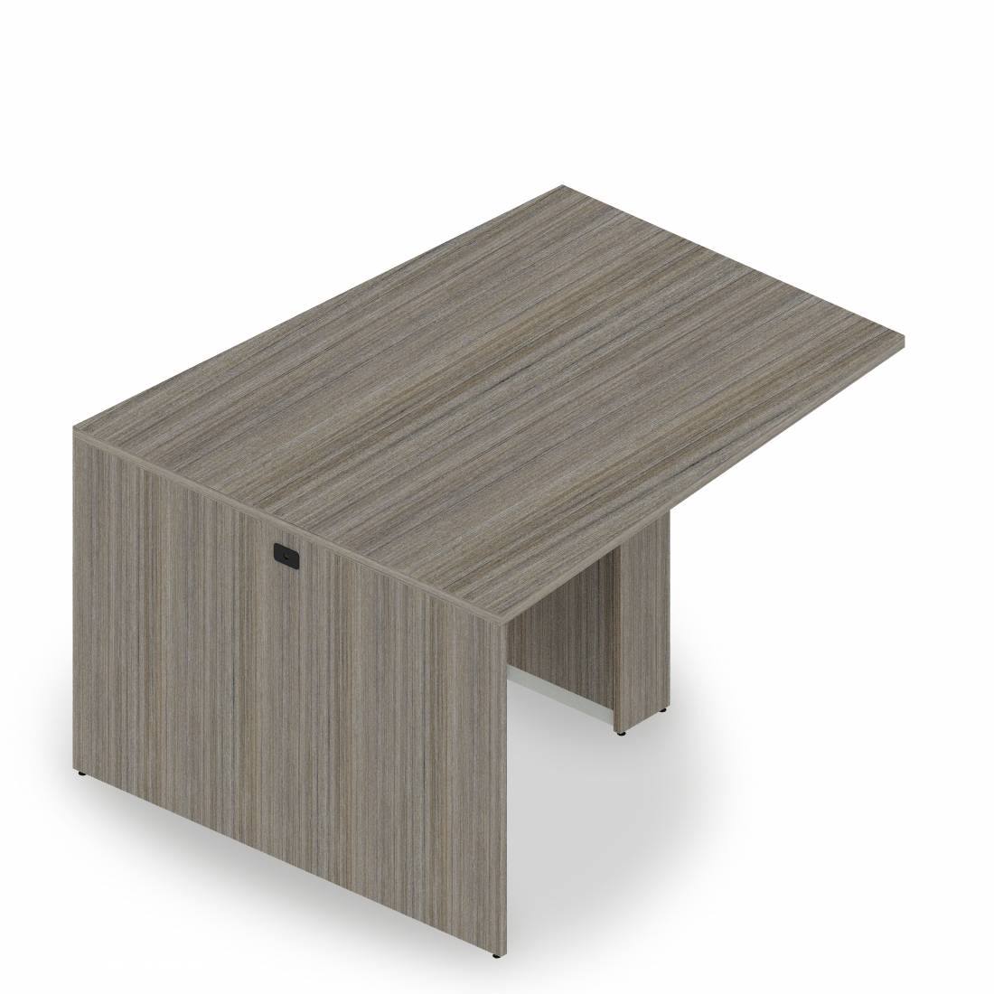 Table multimédia avec îlot en biseau avec piétement à profil fin, 42,5 po H x 72 po L x 48 po P