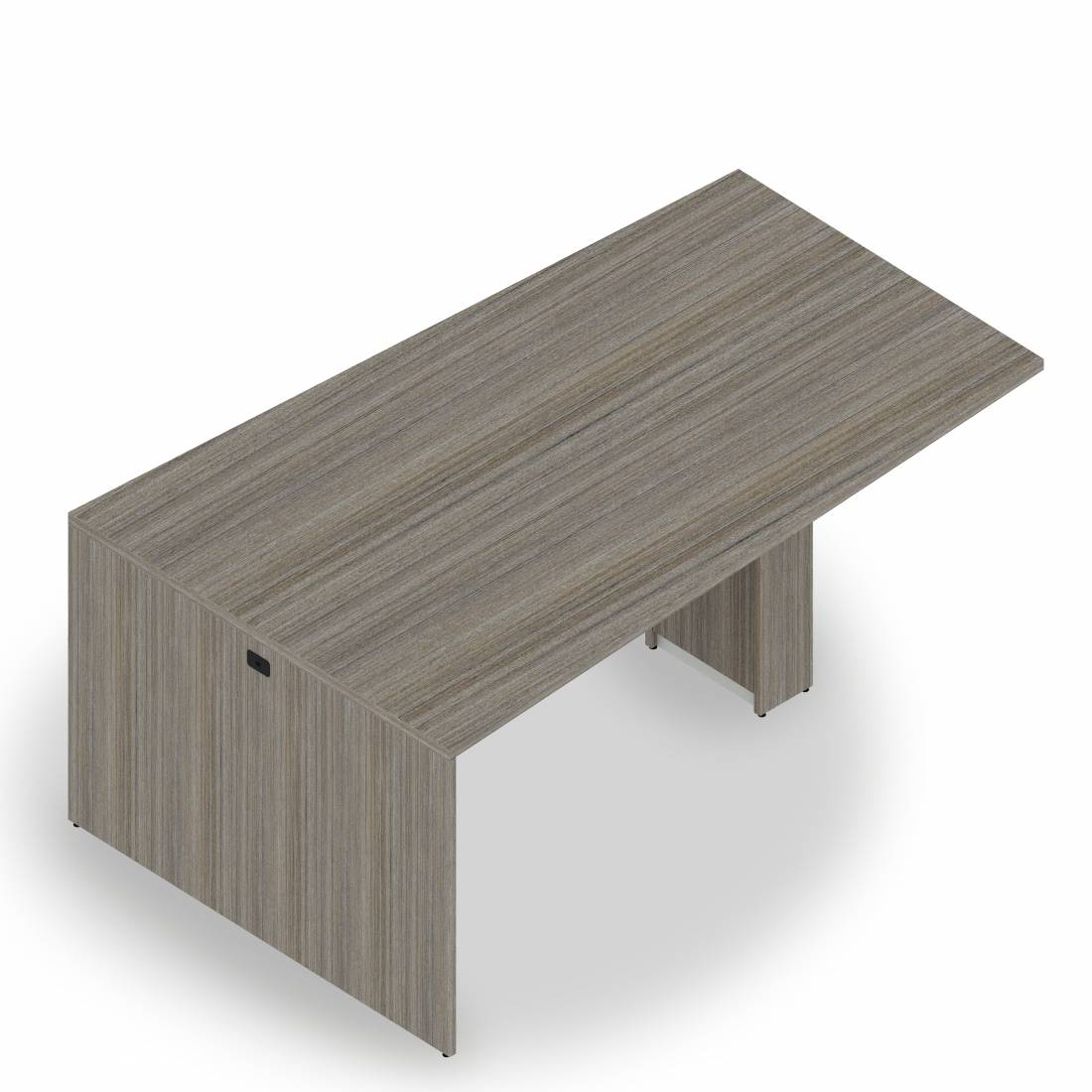 Table multimédia avec îlot en biseau avec piétement à profil fin, 42,5 po H x 96 po L x 48 po P