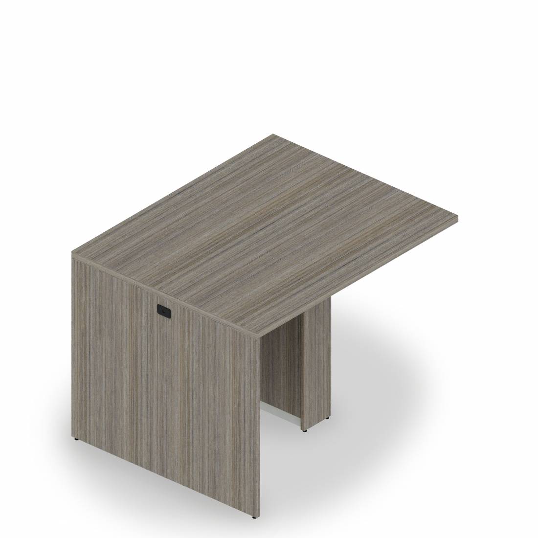 Table multimédia avec îlot rectangulaire avec piétement à profil fin, 42,5 po H x 60 po L x 48 po P