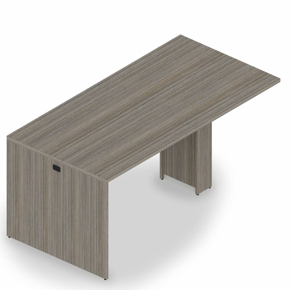 Table multimédia avec îlot rectangulaire avec piétement à profil fin, 42,5 po H x 96 po L x 48 po P