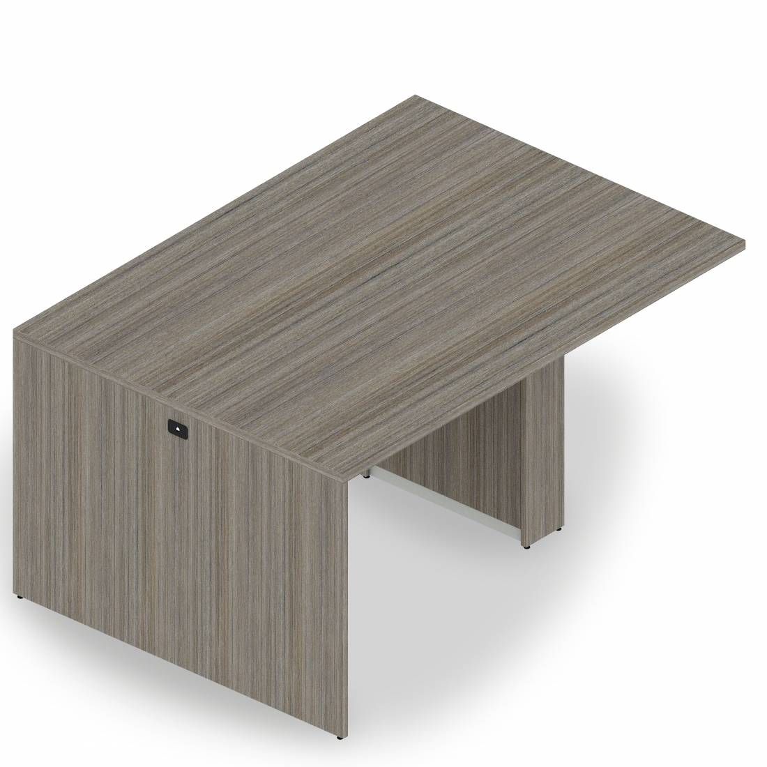 Table multimédia avec îlot rectangulaire avec piétement à profil fin, 42,5 po H x 84 po L x 60 po P