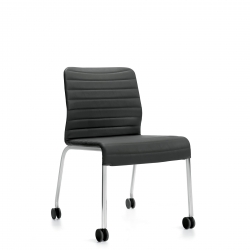 Armless Upholstered Chair, Casters Model Thumbnail