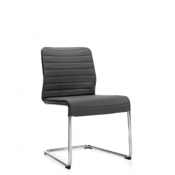Armless Upholstered Chair, Cantilever Frame Model Thumbnail