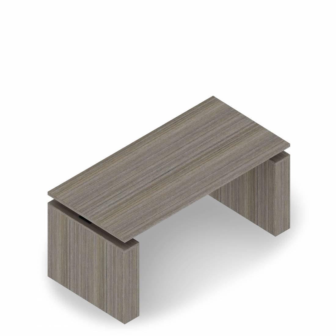 Bureau autoportant pour piétement à hauter avec piétement à profil fin, 58 po L x 28 po P