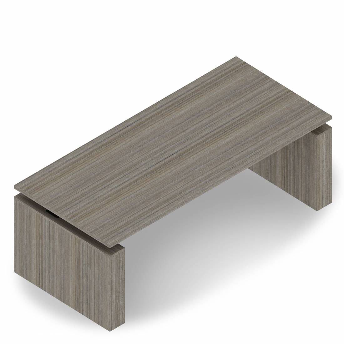 Bureau autoportant pour piétement à hauter avec piétement à profil fin, 76 po L x 34 po P