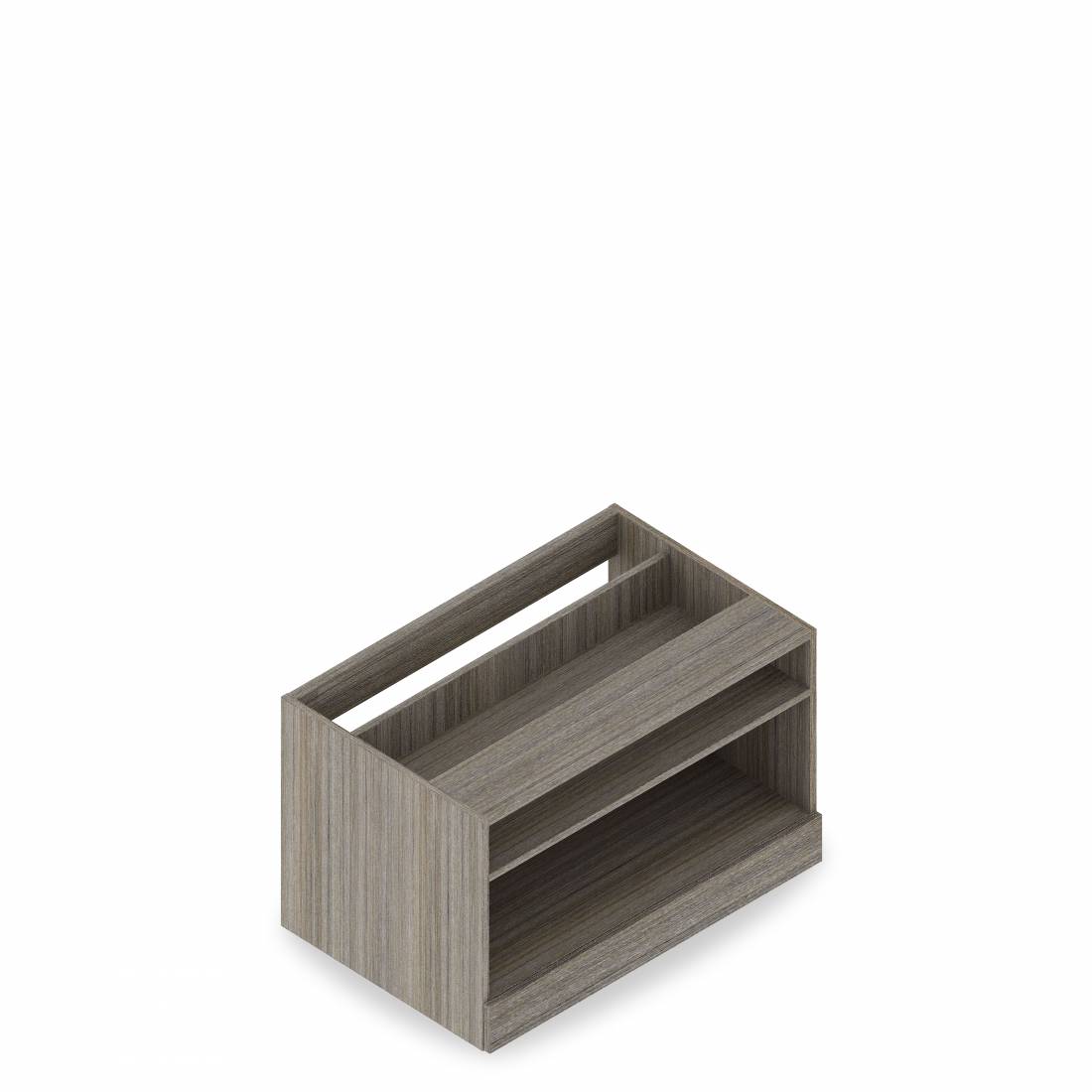 Rangement dans le faux dos, 36 po L x 23,3 po P, intègration de bureau à gauche