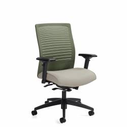Loover - mesh task chair - task chair - ergonomic chair - office mesh chair - ergonomic mesh office chair - lumbar support for office chair - Medium Back Weight Sensing Synchro-Tilter