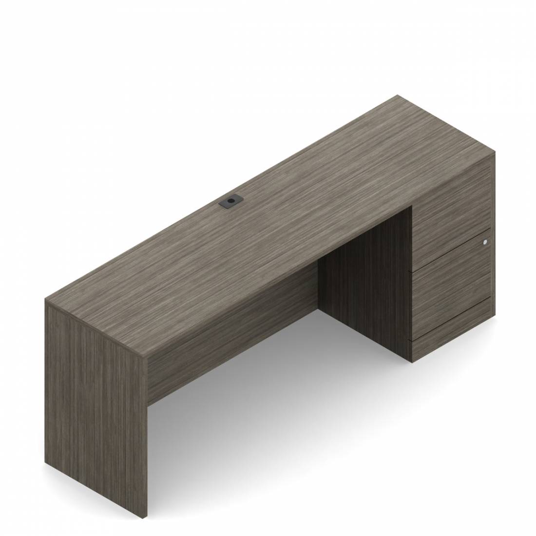 Full to Floor Single Pedestal Credenza, 72