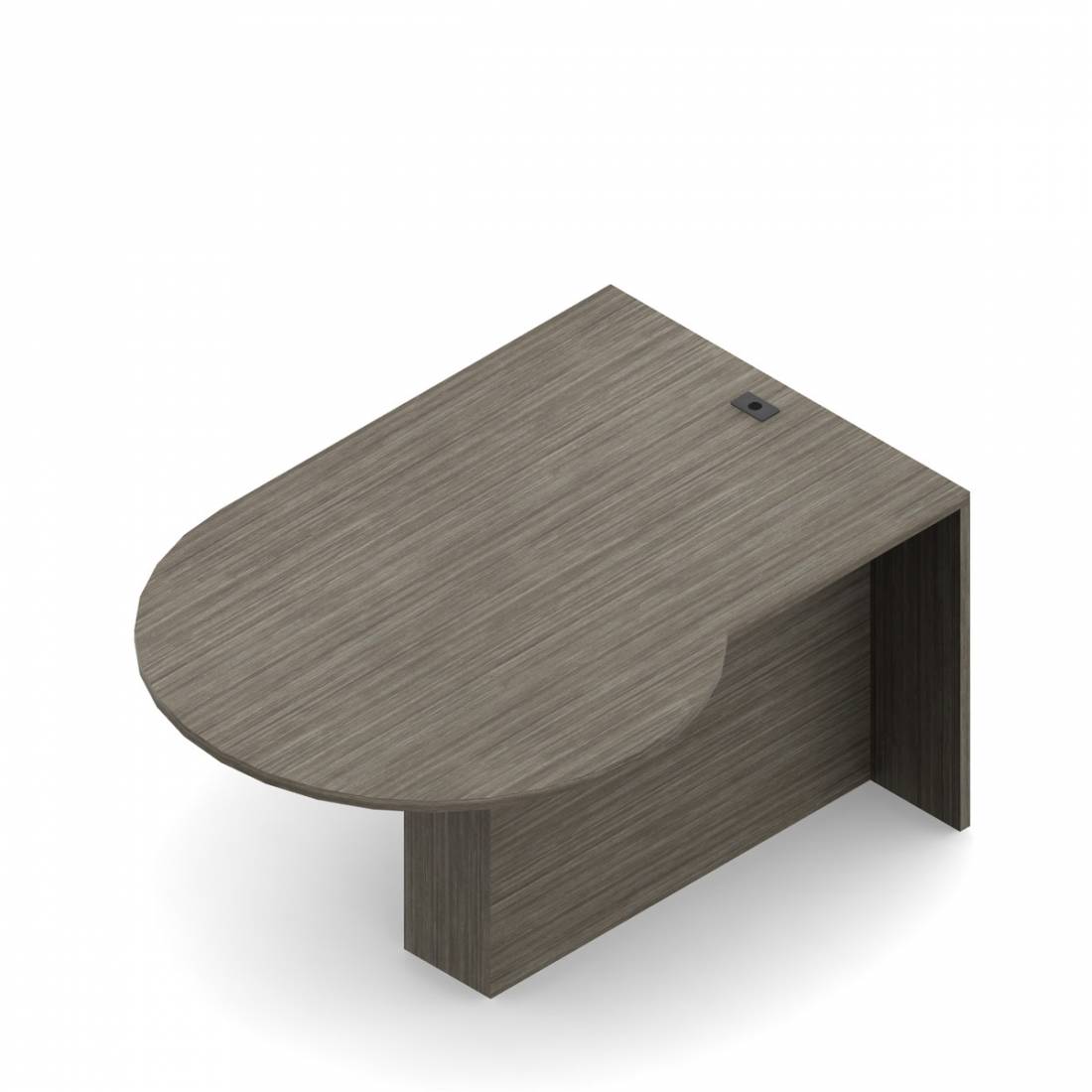 Îlot en « P », panneau de fond pleine hauteur (piétement en « H »), 60 po L x 42 po P, droite