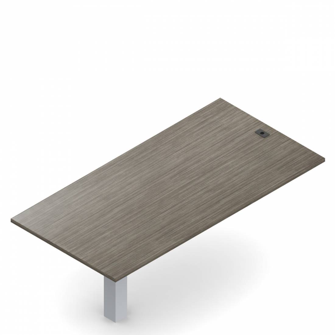 Îlot rectangulaire jumelable, pied monobranche, 48 po L x 24 po P