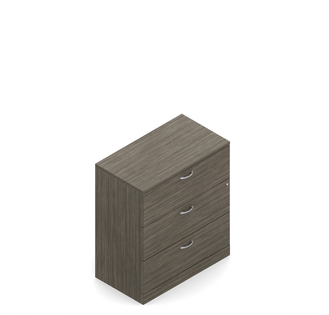 Module classeur latéral de 41,3 po/41,8 po H à trois tiroirs, 36 po L x 24 po P