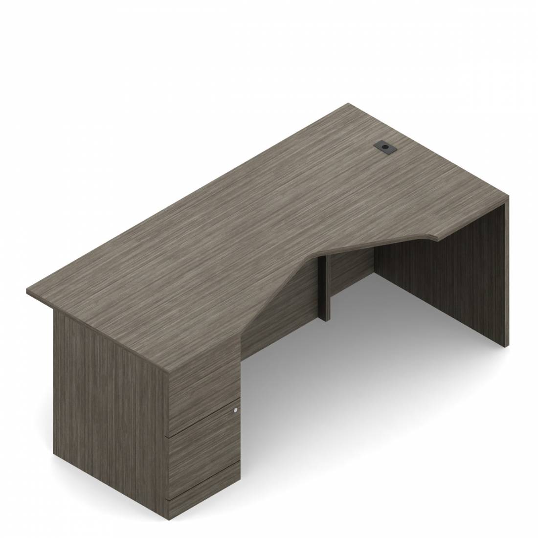 Single Pedestal Extended Corner Desk, 60